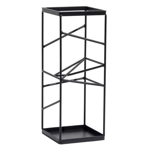 Geometric Modern Matte Black Metal Freestanding Large & Small Umbrella Holder Stand Storage Rack