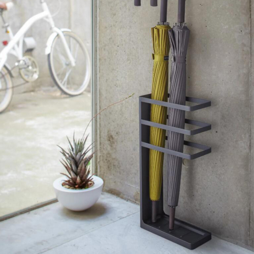 Yamazaki Industries 7933 Umbrella Stand, Layer, Slim, Black