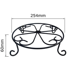 Black/Light Blue Flower Pot Rack