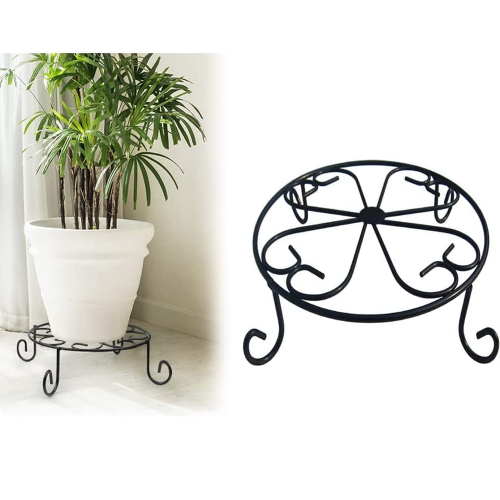 Black/Light Blue Flower Pot Rack