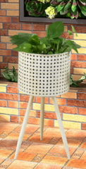 Metal Planter Set with Stands Pack of 2