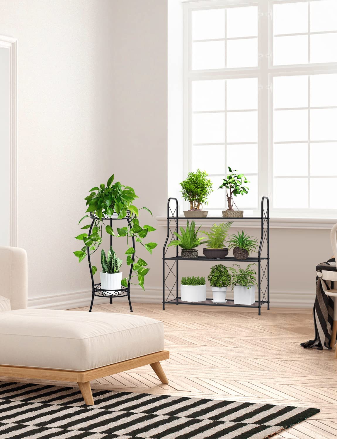 2 Tier MetalPlant Stand Indoor Outdoor