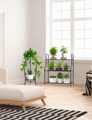 2 Tier MetalPlant Stand Indoor Outdoor