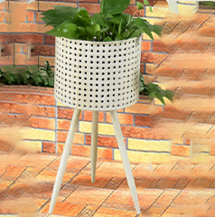 Metal Planter Set with Stands Pack of 2