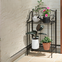 Metal Plant Stand for Indoor Outdoor Use, Black