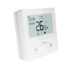 White Programmable Battery Boiler Thermostat