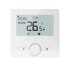 White Programmable Battery Boiler Thermostat