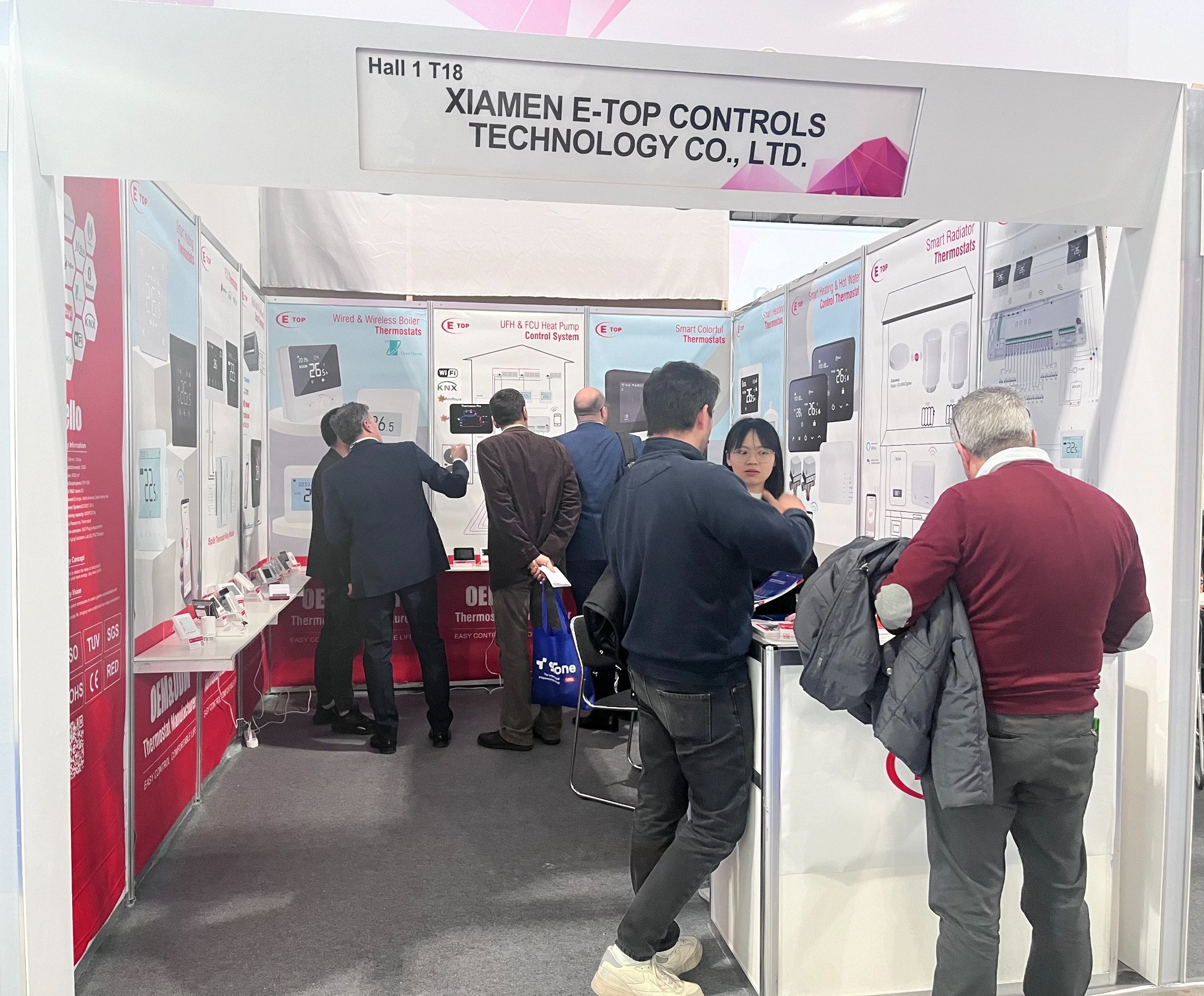 E-top thermostat manufacturer appeared at the MCE exhibition in Italy, with new and old customers coming in droves and promising business cooperation