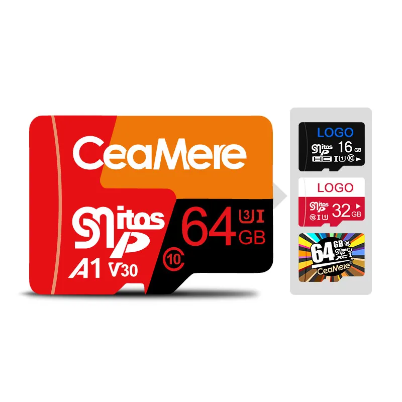CeaMere / OEM Micro SD Card | Memory Card | Multifaceted Application | Three-Colour TF Card