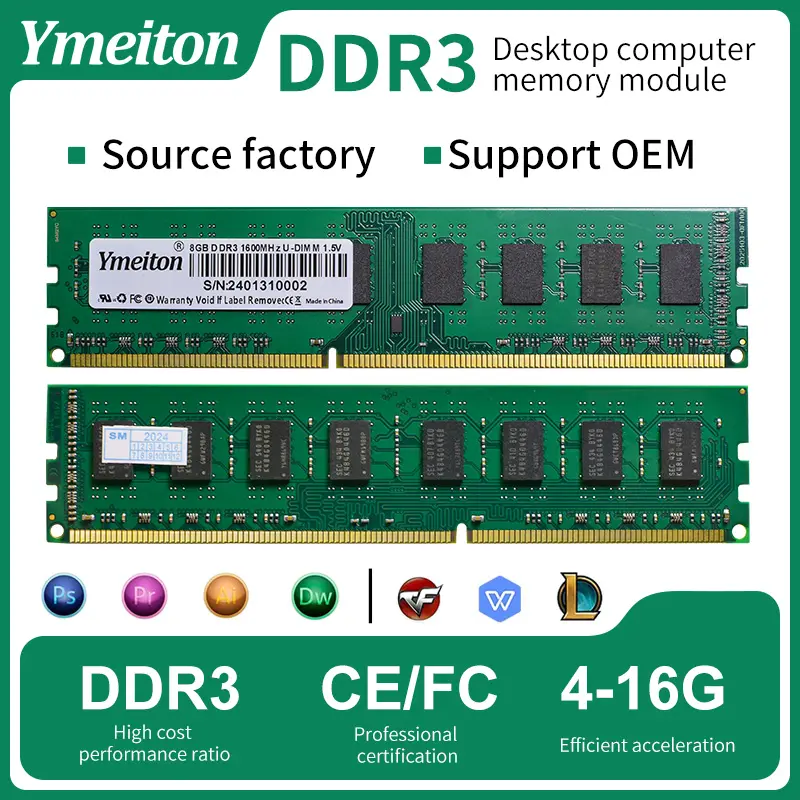 Ymeiton / OEM | RAM Memory Bank | Computer Hardware | PC DDR3