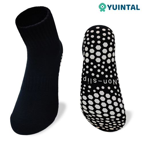Anti Rutsch Pilates Socken mit klebrigem Greifer und durchgehendem Zehenbereich