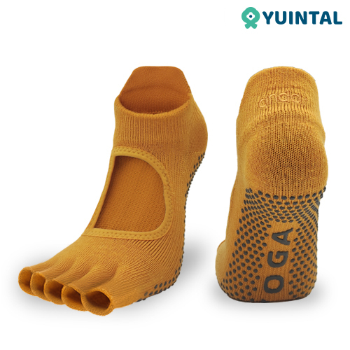Yuintal Reinforced Stitching Barre Socks – Open Back with Ear Tabs