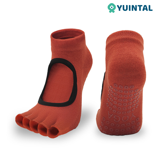 Ausgefallene Yoga Barre Socken Mit Halbem Zehenbereich Hochwertige Pilates Socken