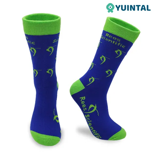 Custom football crew socks with reinforced cushioning by Yuintal manufacturer