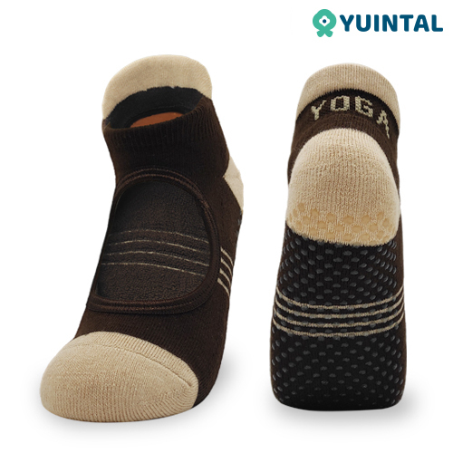 Yuintal Heel-Tab Grip Socks – Open Instep Comfort for Vinyasa Yoga
