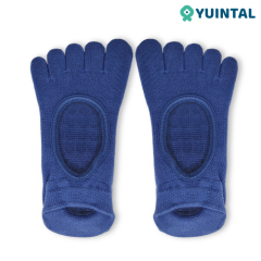 Embroidery Grip Socks With Toes Non Slip Yoga Sock