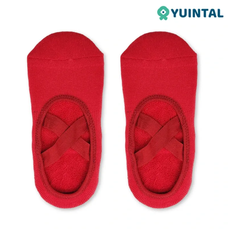 Diseño De Correa De Calcetines De Agarre De Yoga De Calidad De Corte Bajo