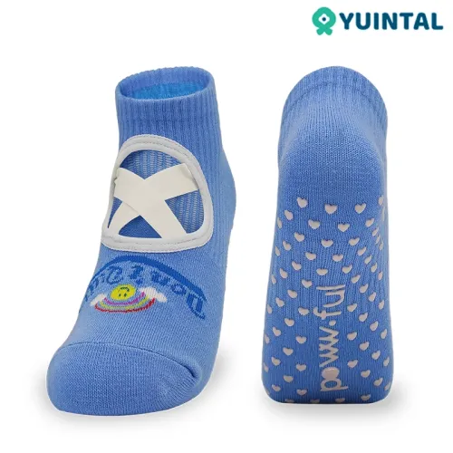 Yuintal Custom Dance Socks – CrewFit Grip Style with Round Toe
