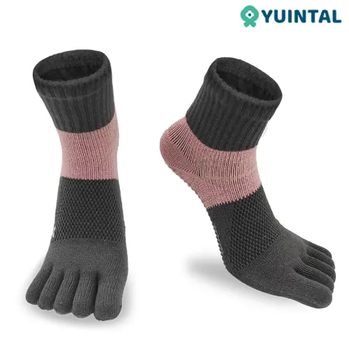 Yuintal NonSlip Nylon Socks – Gym Sweaty Toe High-Ankle Style