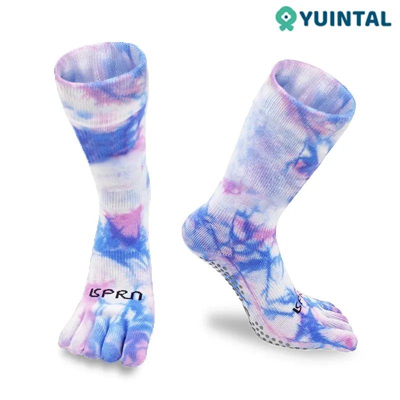 Crew High Yoga Sock Athletic Tie Dye Grip Socken