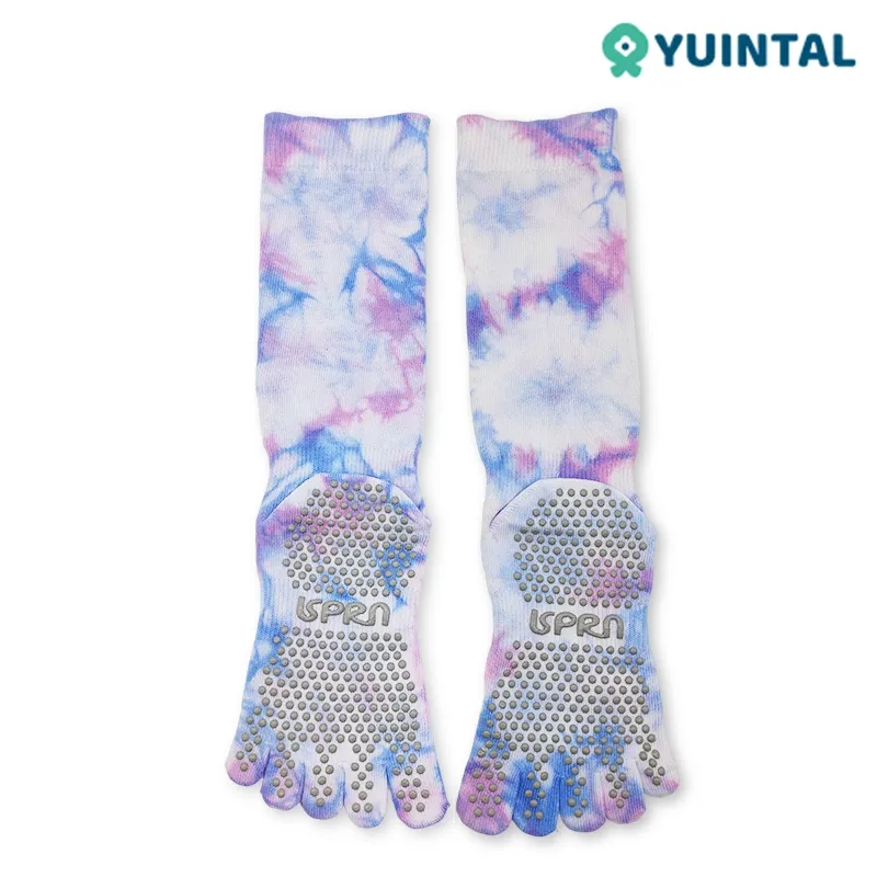 Crew High Yoga Sock Athletic Tie Dye Grip Socken