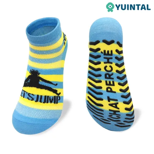 Yuintal Custom Aqua Park Socks – Kids Anti-Slip Happy Jump Pattern