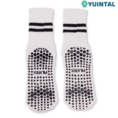 Anti Rutsch Pilates Socken mit klebrigem Greifer und durchgehendem Zehenbereich