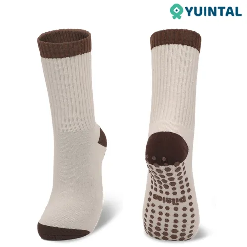 Yuintal Tall Tube Grip Socks - Tailored Gripper Socks For Exercise