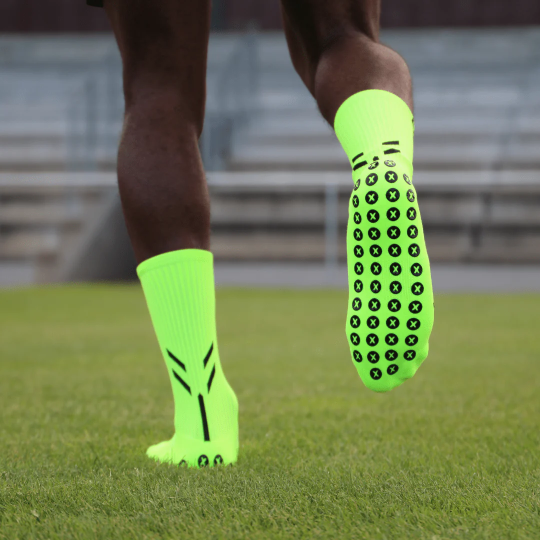 Silicone grip socks outsole pattern designed for traction and stability during dynamic movement