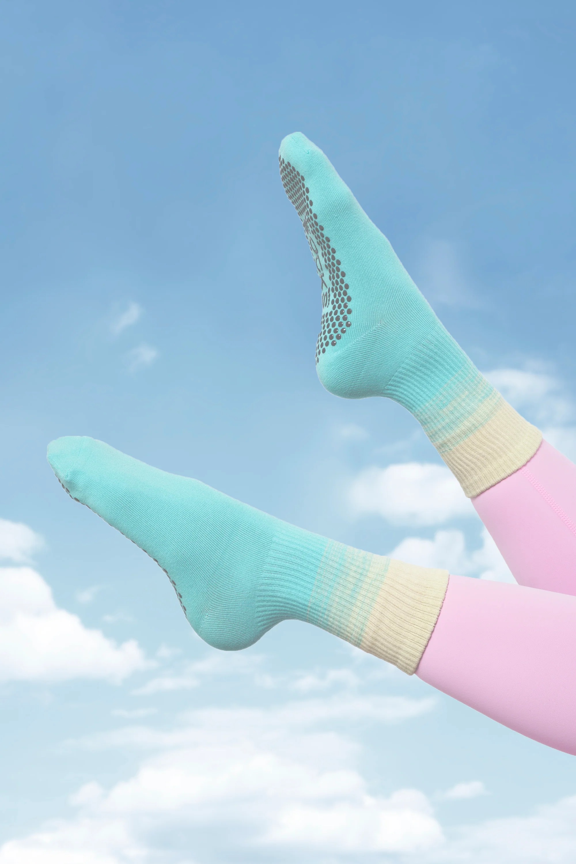 Grip Socks on Tile Floors for Yoga and Pilates Studios