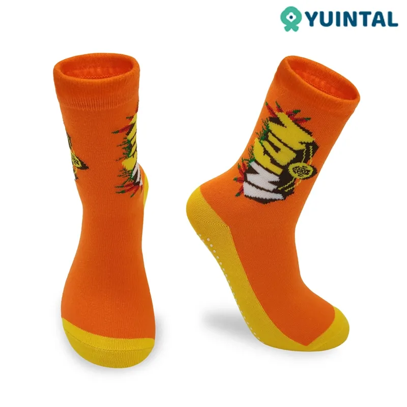 Yuintal Crew Fun Gripper Socks &ndash; Kids Indoor Sports Performance