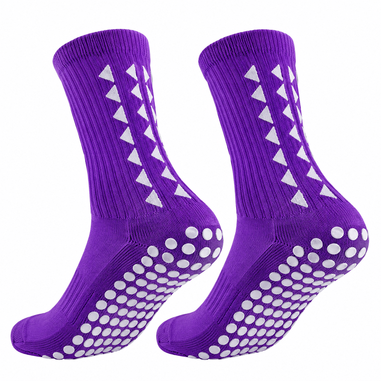 purple grip socks for elderly safety with anti slip sole design for senior hospital and home care use