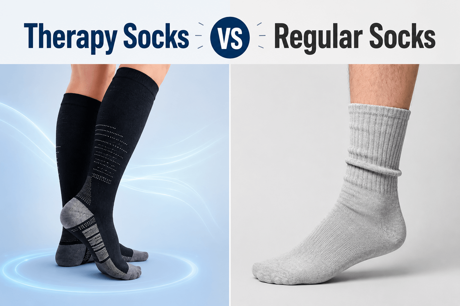 Therapy Socks vs Regular Socks