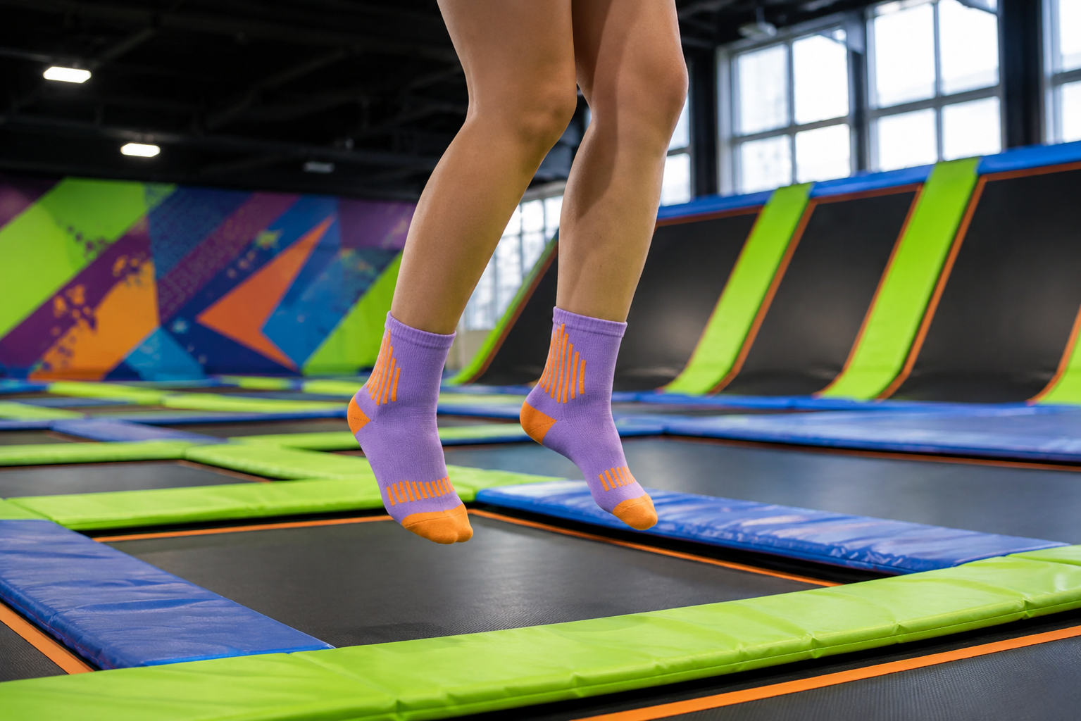 How to Choose Grip Socks for Your Trampoline Park: A Buyer's Guide to MOQ, Safety & Custom Branding