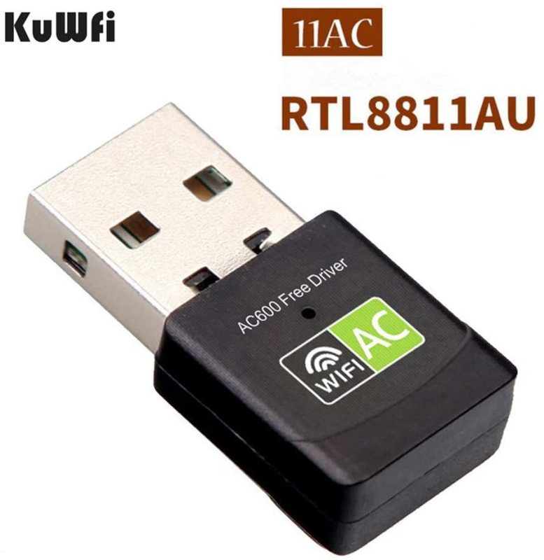 KuWFi Free Driver Wireless USB WiFi Adapter 600Mbps Wireless Mini USB WiFi Adapter Network LAN Card Hotspot Dongle Receiver 2.4G 5G Dual Band