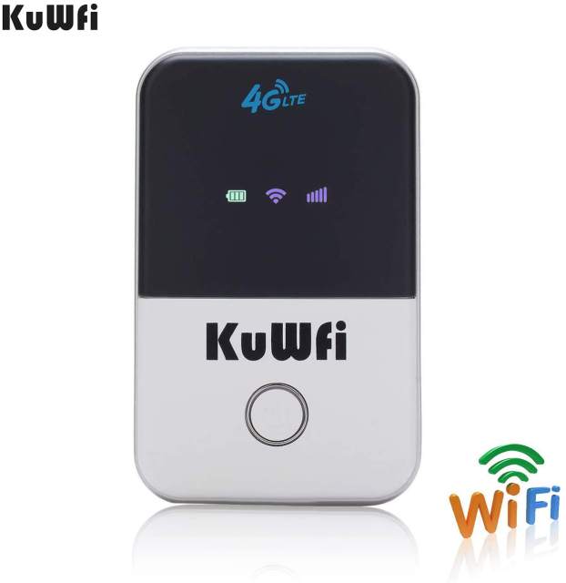 wireless router KuWFi 4G LTE Mobile WiFi Hotspot Unlocked Travel Partner Wireless 4G Router with SIM Card Slot Support LTE FDD B1/B3/B5 Support  10use