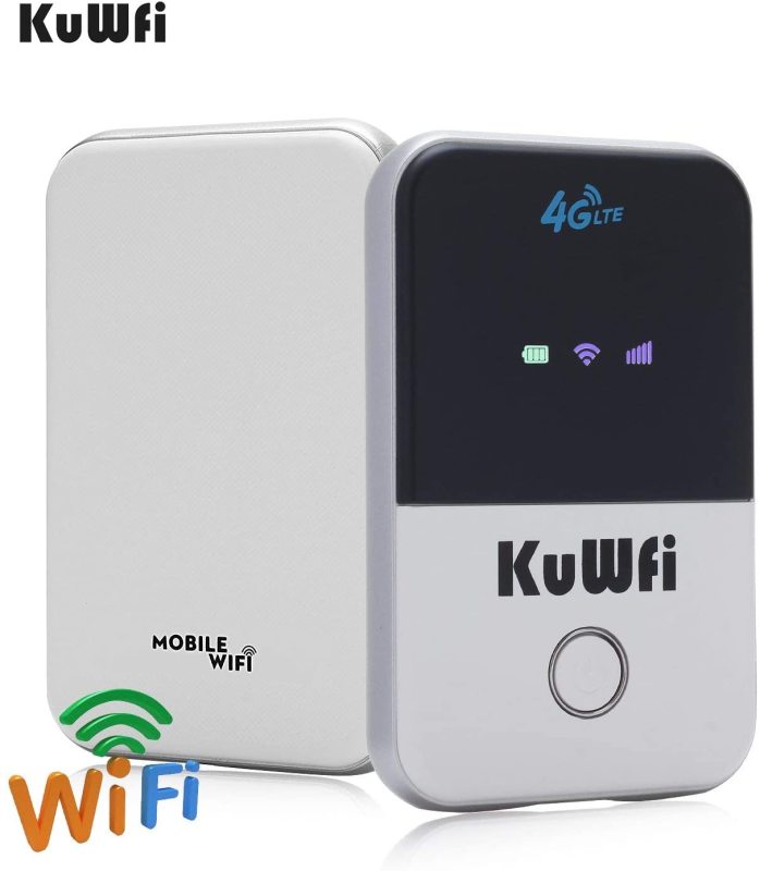 wireless router KuWFi 4G LTE Mobile WiFi Hotspot Unlocked Travel Partner Wireless 4G Router with SIM Card Slot Support LTE FDD B1/B3/B5 Support  10use