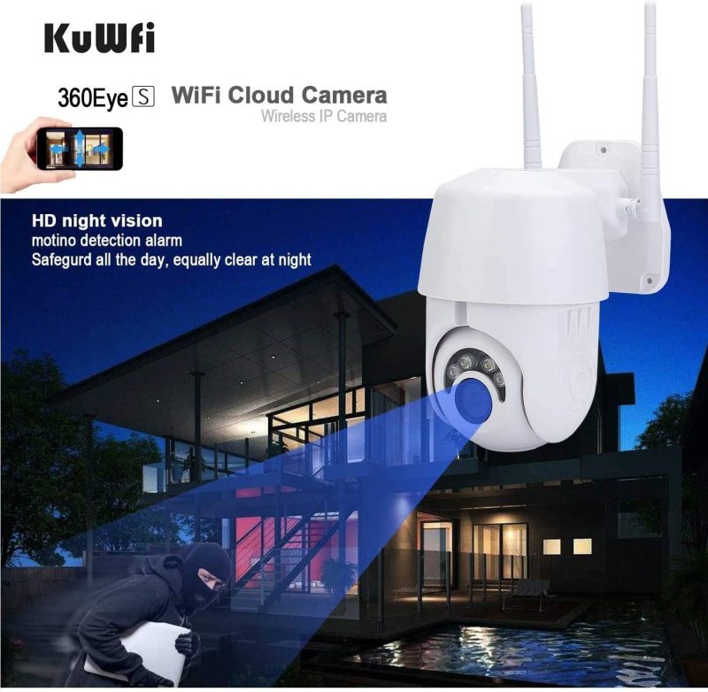 KuWFi Bundle of Goods Wireless WiFi Bridge and Wireless Security Camera