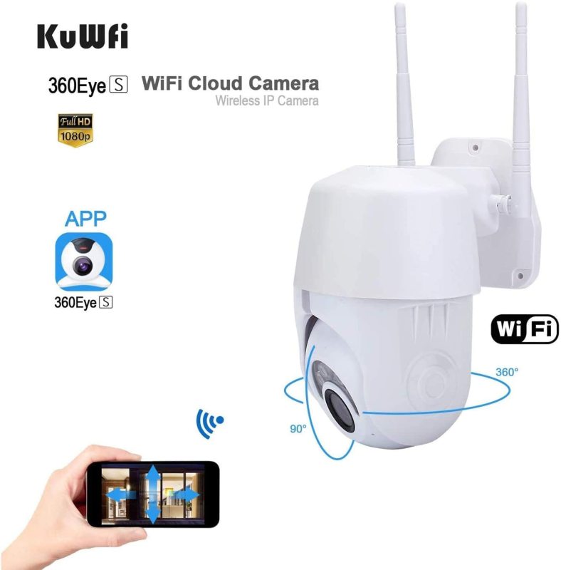 KuWFi Bundle of Goods Wireless WiFi Bridge and Wireless Security Camera