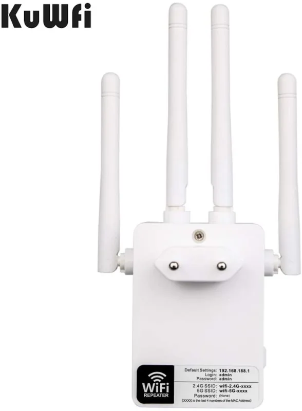 WIFI Repeater 2.4G 5G 1200mbps Router & Wireless Range Extender, 1