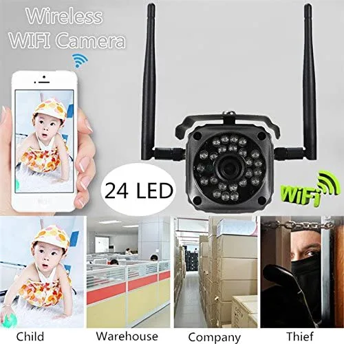KuWFi Outodor Waterproof Smart Wireless Security Camera 720p Network Onvif Outdoor Surveillance Security IR Night Home Security CCTV Support AP with D