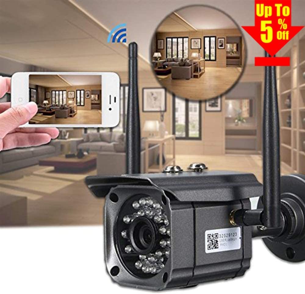 KuWFi Outodor Waterproof Smart Wireless Security Camera 720p Network Onvif Outdoor Surveillance Security IR Night Home Security CCTV Support AP with D