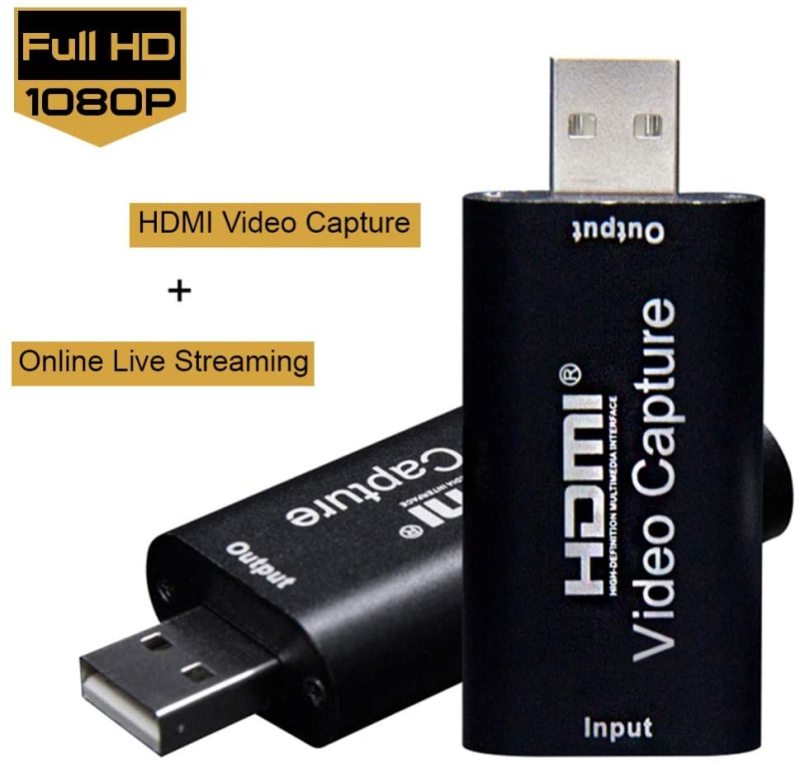 KuWFi  Portable Video Capture Card HDMI to USB 2.0 1080P Video Record via DSLR Camcorder Action Cam for Game Stream Mobile Live Broadcast