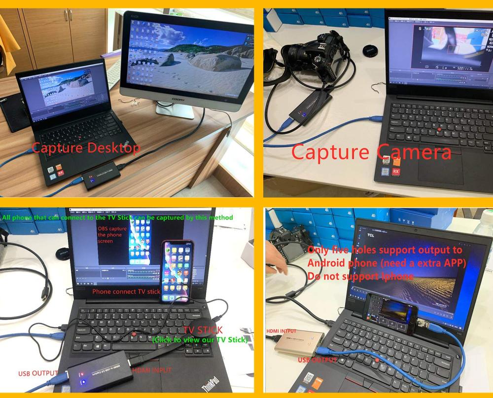 KuWFi HDMI USB Video Capture Device Card HD Video Converters Live Stream Broadcast 1080P with MIC Input Drive-Free for Live Video