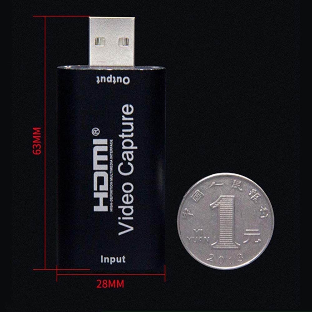 KuWFi  Portable Video Capture Card HDMI to USB 2.0 1080P Video Record via DSLR Camcorder Action Cam for Game Stream Mobile Live Broadcast