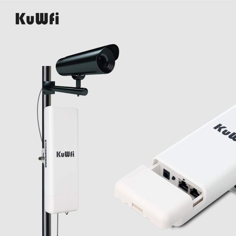 KuWFi WIFI Router 5.8Ghz Wireless Outdoor CPE 2Km Long Range 900Mbps WIFI Repeater Extender Outdoor AP Router AP Bridge Client