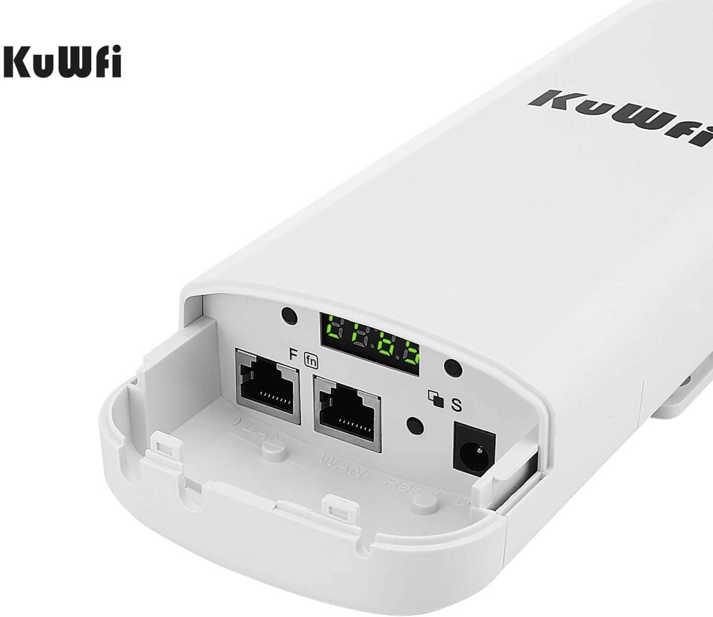 KuWFi Outdoor CPE WiFi 300Mpbs 2.4G Waterproof Outdoor CPE 1W High Power 3KM Long Range Wireless Outdoor AP Access Point CPE with POE Adapter