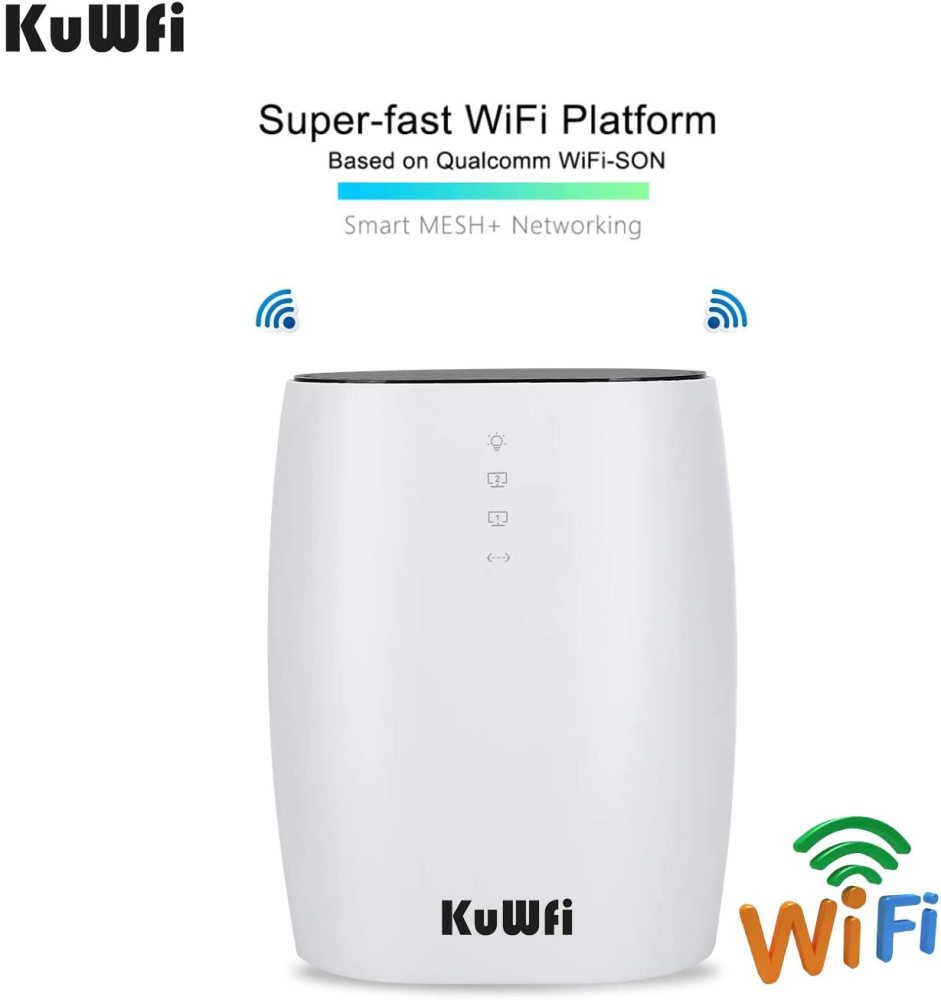 KuWFi Whole Home Mesh WiFi System 3-Pack AC3600 High Speed Seamless Roaming WiFi Network Dual Band 2.4G&5.8G Router for Whole Home Coverage