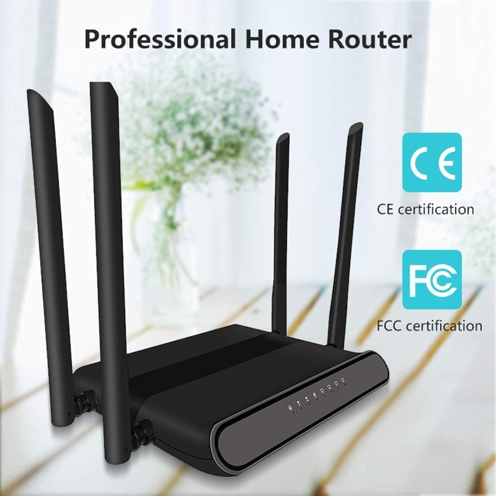 KuWFi Wireless WiFi Router Dual Band 2.4Ghz/5Ghz 11AC Smart WiFi Repeater with External Antennas 1200mbps Enterprise Wireless Network Access Point
