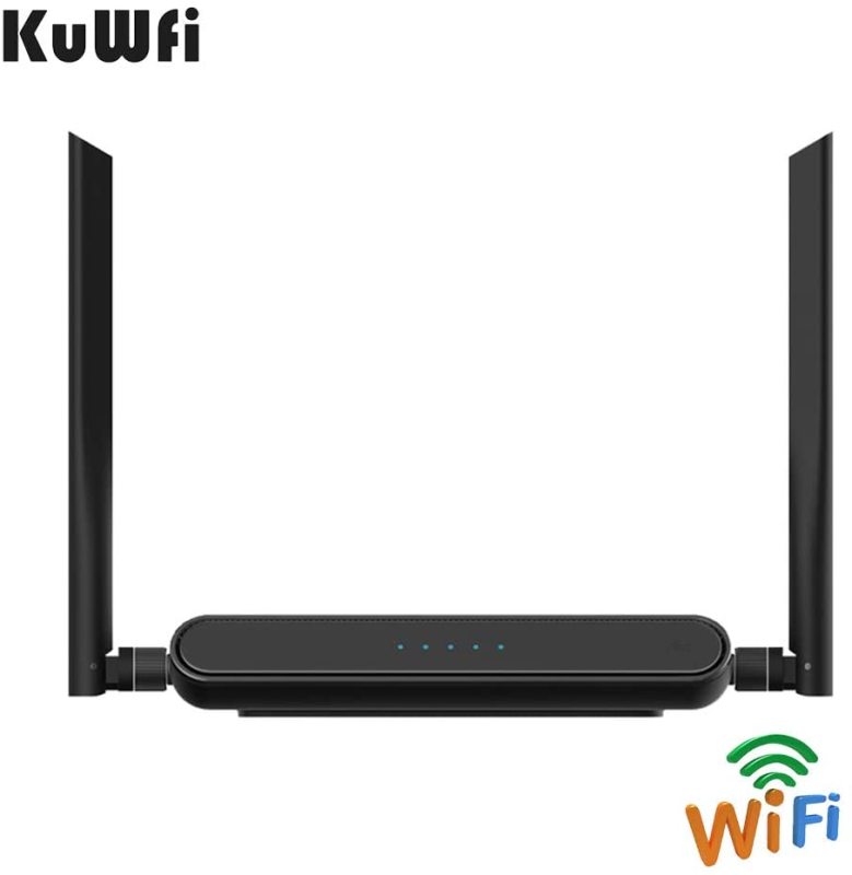 KuWFi Wireless WiFi Router Dual Band 2.4Ghz/5Ghz 11AC Smart WiFi Repeater with External Antennas 1200mbps Enterprise Wireless Network Access Point